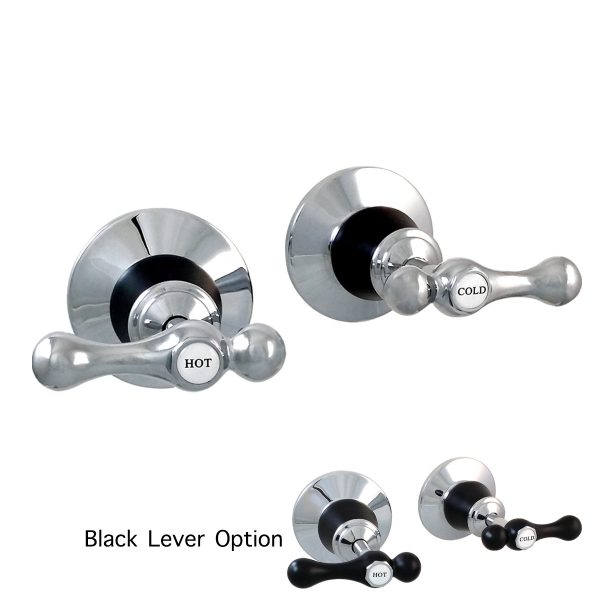 Lever Basin Set - Black and chrome